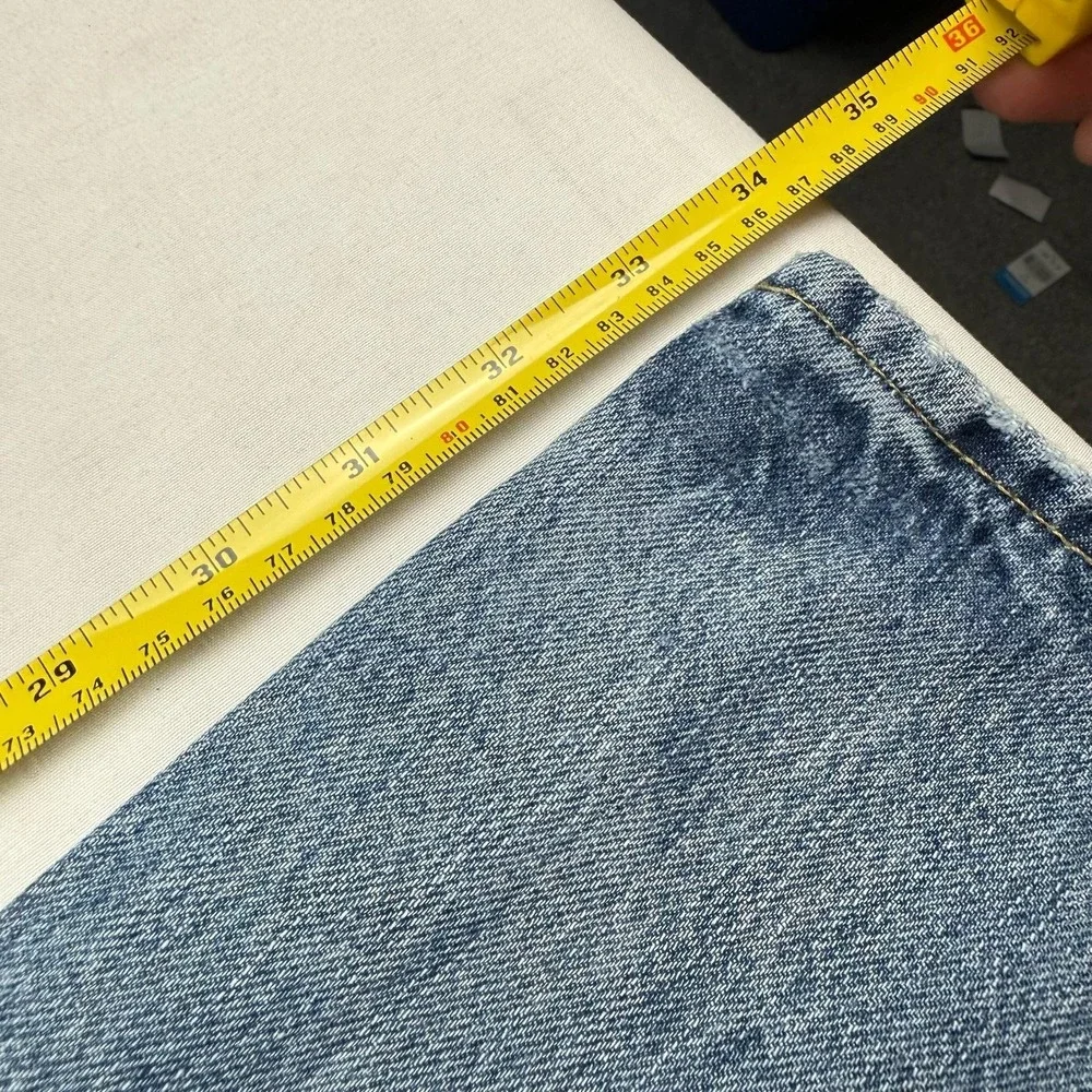 Polo Ralph Lauren Dungarees Jeans Mens 38x34 Blue Light Wash Straight Denim